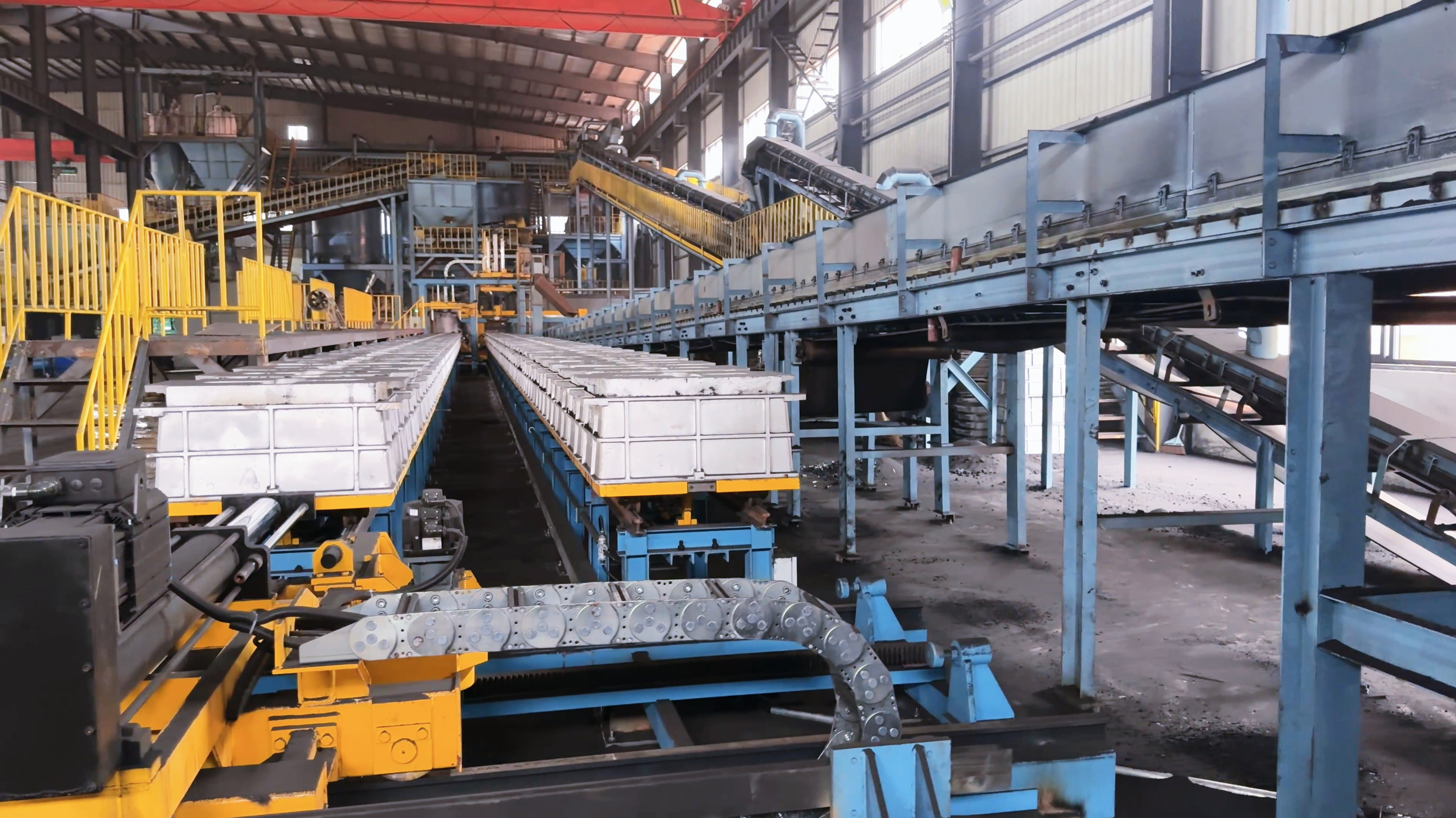 水平脱箱挤压自动造型线